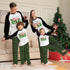 Christmas Letter Green Plaid Family Matching Pajamas Sets