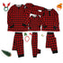 Family Matching Plaid Round Neck Christmas Pajamas Set