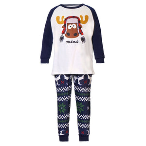 Family Matching Snowman Letter Christmas Pajamas Set