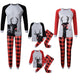 Christmas Family Matching Xmas Reindeer Tops Plaid Pants Pajamas Set