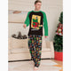 Colorblock Cute Pattern Round Neck Long Sleeve Christmas Parent-Child Pajamas