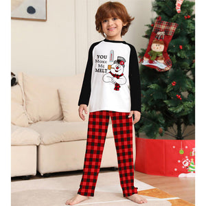 Christmas Printed Home Wear Santa Head Pattern Parent-child Wear Set