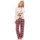 「🔥Holiday Sale - 40% Off」Family Matching Reindeer Plaid Cotton Pajamas Set