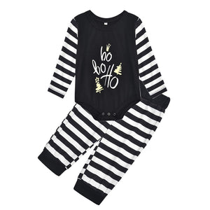 Family Matching Letter Graphic Family Look Pajama Set