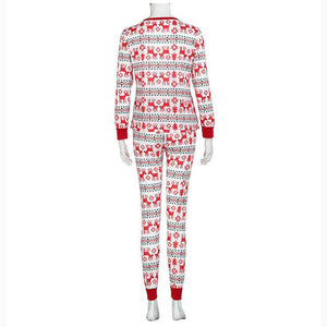 Family Matching Christmas Deer and Snowflake Pajamas Set