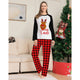 Deer Letter Lattice Printing Christmas Family Pajamas Set