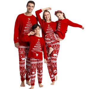 「🔥Holiday Sale - 40% Off」Family Matching Red Christmas Tree Suits Family Look Pajama Set