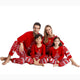 🔥 Family Matching Red Christmas Tree Suits Family Look Pajama Set