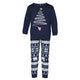 Family Matching Blue Christmas Tree Suits Family Look Pajama Set