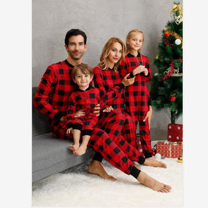 Classic Christmas Buffalo Plaid Family Matching Pajamas Sets