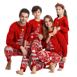 「🔥Holiday Sale - 40% Off」Family Matching Red Christmas Tree Suits Family Look Pajama Set